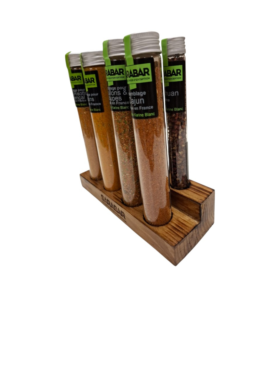 Présentoir à Saveurs SARABAR – 4 Poivres & 4 Assemblages d’Épices Présentoir à Saveurs SARABAR – 4 Poivres & 4 Assemblages d’Épices